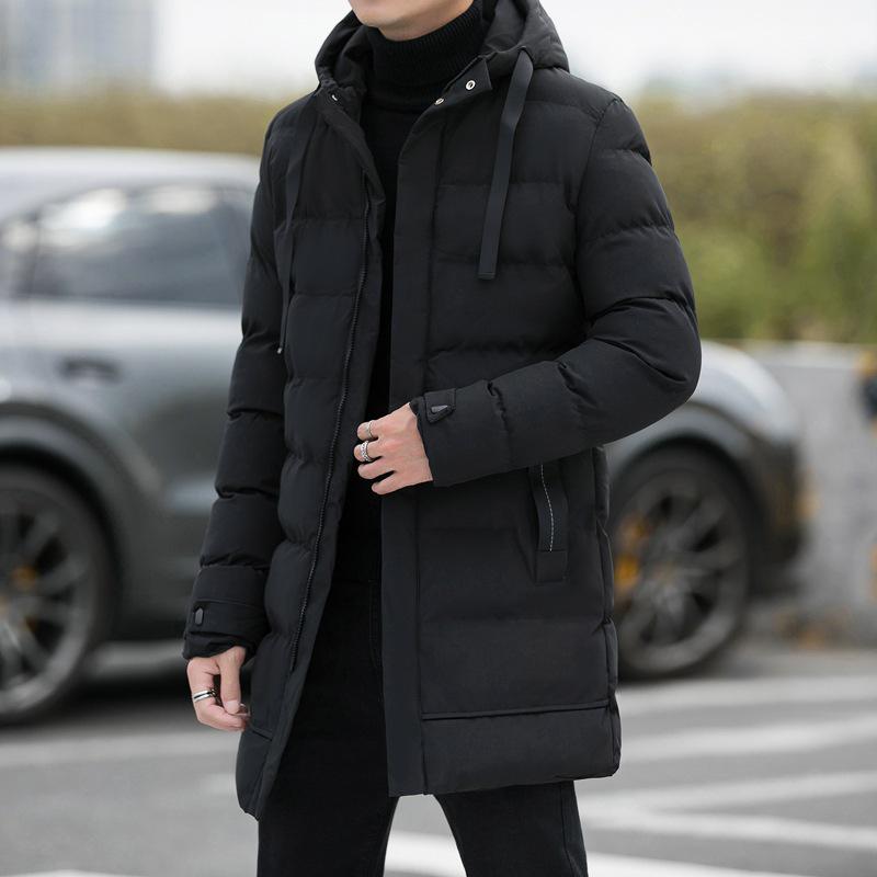 Men's Hooded Mid-Length Cotton-Padded Winter Jacket 2025