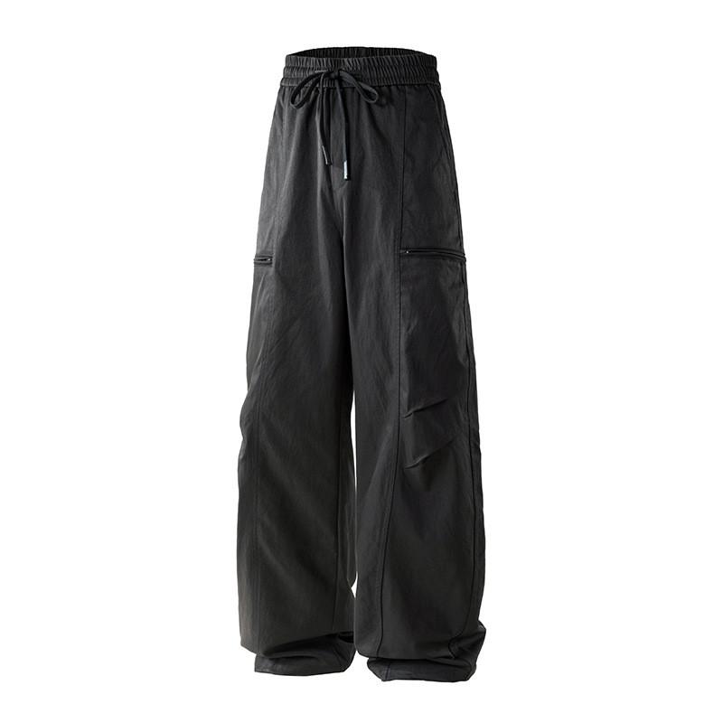 Mens Casual Wide Leg Pants With Drawstring For Streetwear Youth Fashion