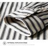 Retro Herren Baumwolle Gestreift Langarm Slim Hemd
