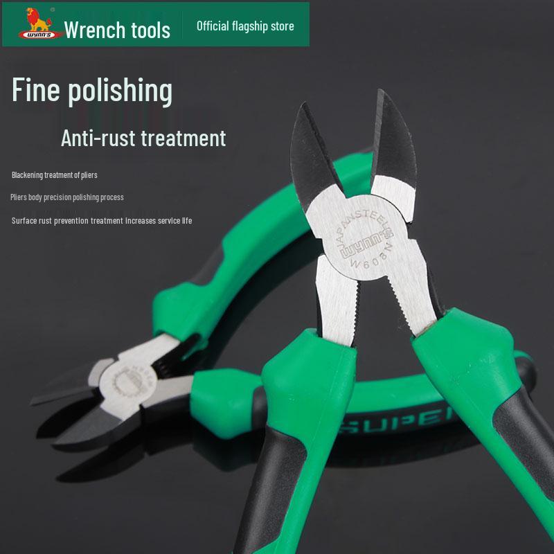 Weleson 6" Diagonal & Flat Nose Cutting Pliers: Nippers & Wire Cutters for Electricians