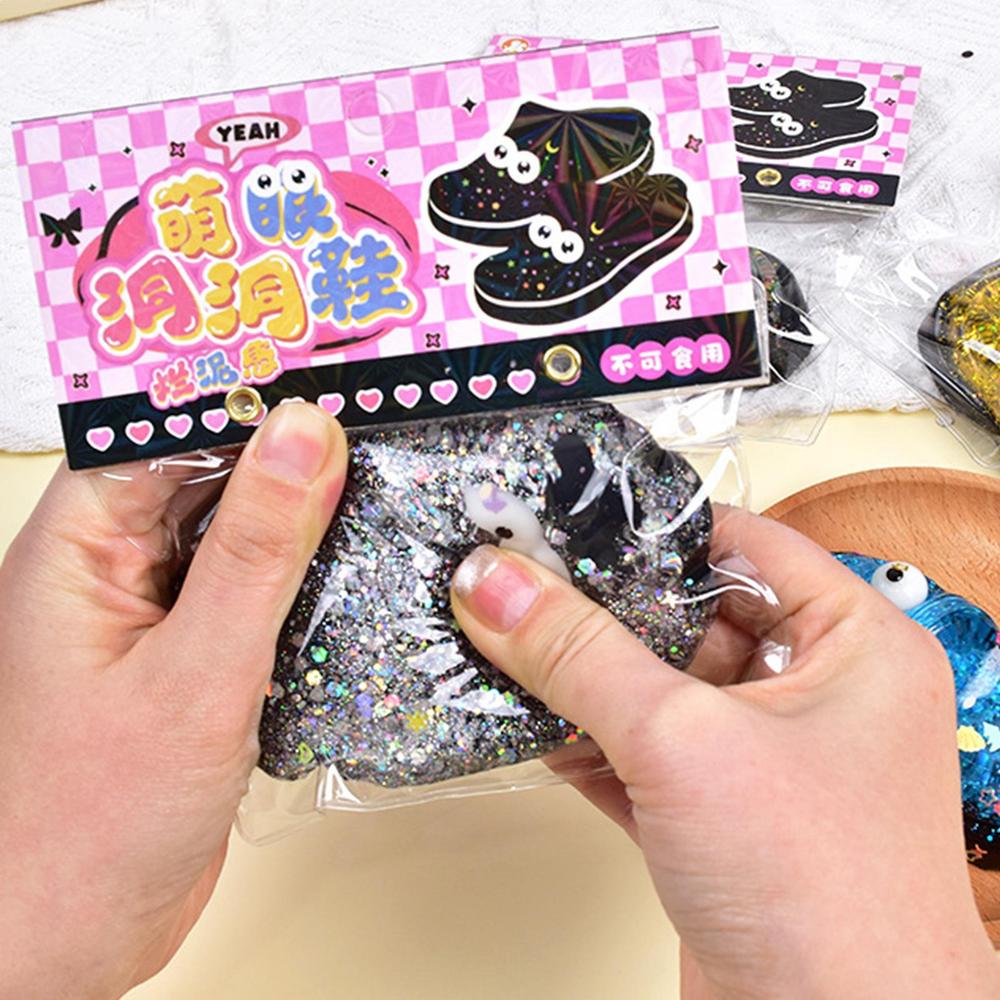 Cartoon Big Eyes Shoes Squeeze Toy Soft Toys Cute Slow Rebound Stress Relief Fidget Toys For Children Adults