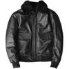 Men Genuine Leather Bomber Jacket 100% Top Grain Cowhide Winter Warm Flight Jacket Plus Size Padded Coat