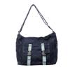 Large Capacity Japanese Denim Canvas Bag Fashion Casual Simple Crossbody Bag Solid Messenger Bag Student Commuter Shoulder Bag