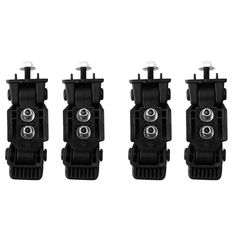 Ac29-4X Hood Latch Hood Lock Catch Kit For Jeep Wrangler TJ 2007-2016 Black