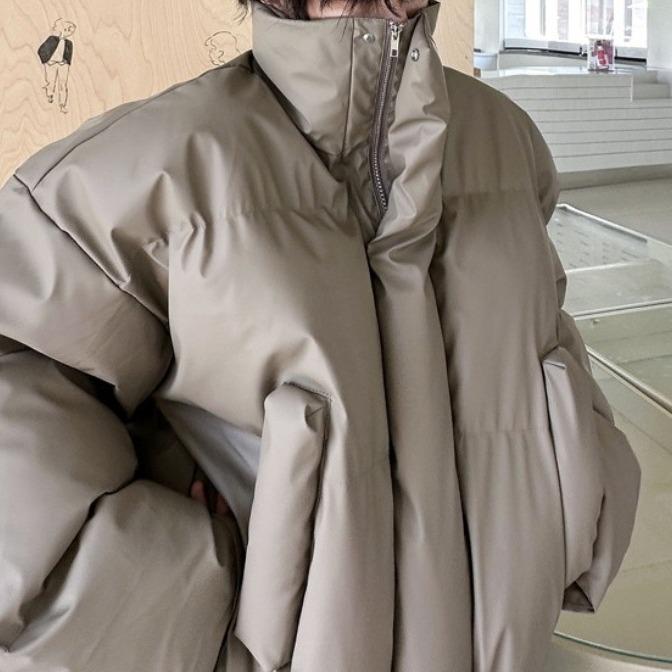 Maillard Men's Winter Thick Cotton Coat - Warm, Loose, Versatile, Solid Color Bread Jacket