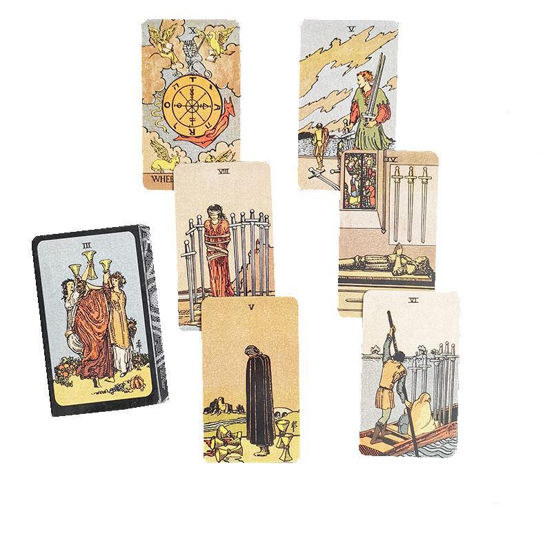 Gold Art Smith Beliebter Spirit Eye Waite Tarotkarten 10.3*6 ohne Rand