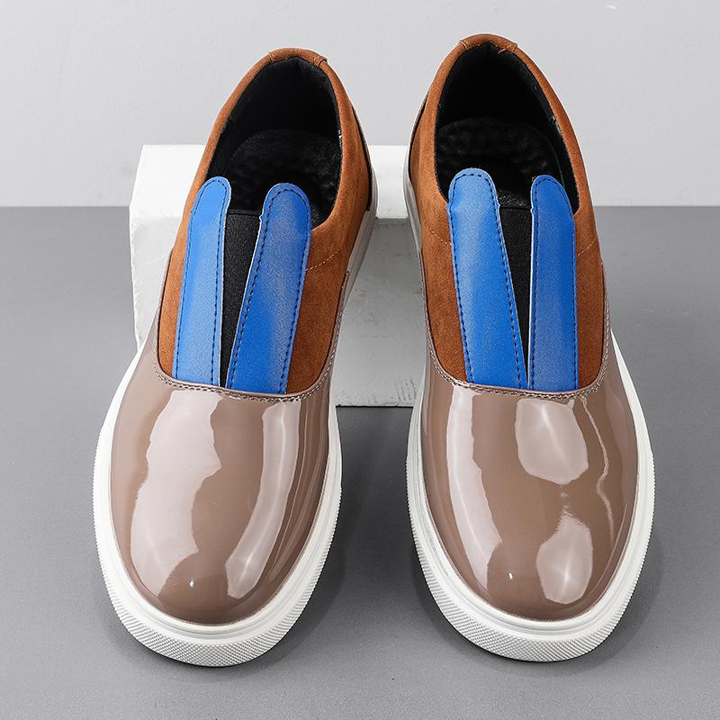 Fashion Autumn And Winter Fashionable Men's Leather Casual Loafers Outdoor Lightweight Shoe Comfortable Soft-Soled Durable Driving Shoes