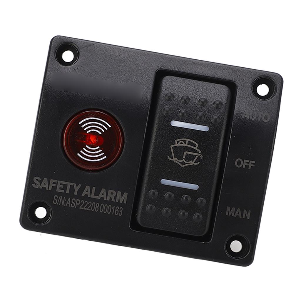 3 Way Bilge Pump Switch Panel Man Off Auto Bilge Pump Float Switch with LED Light for Ships and Yachts DC24V
