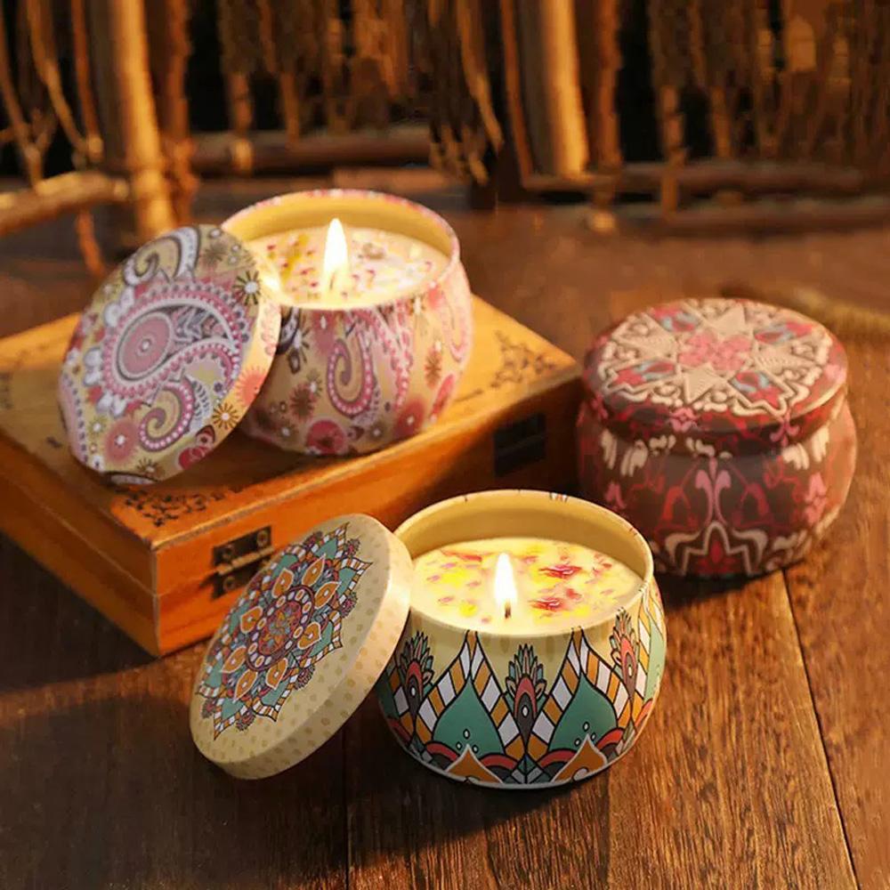 1 Piece - Dried Flower Aromatherapy Candle | Combination of Soy Wax Oil and Essential Oil | Ideal Gift for Female Friends