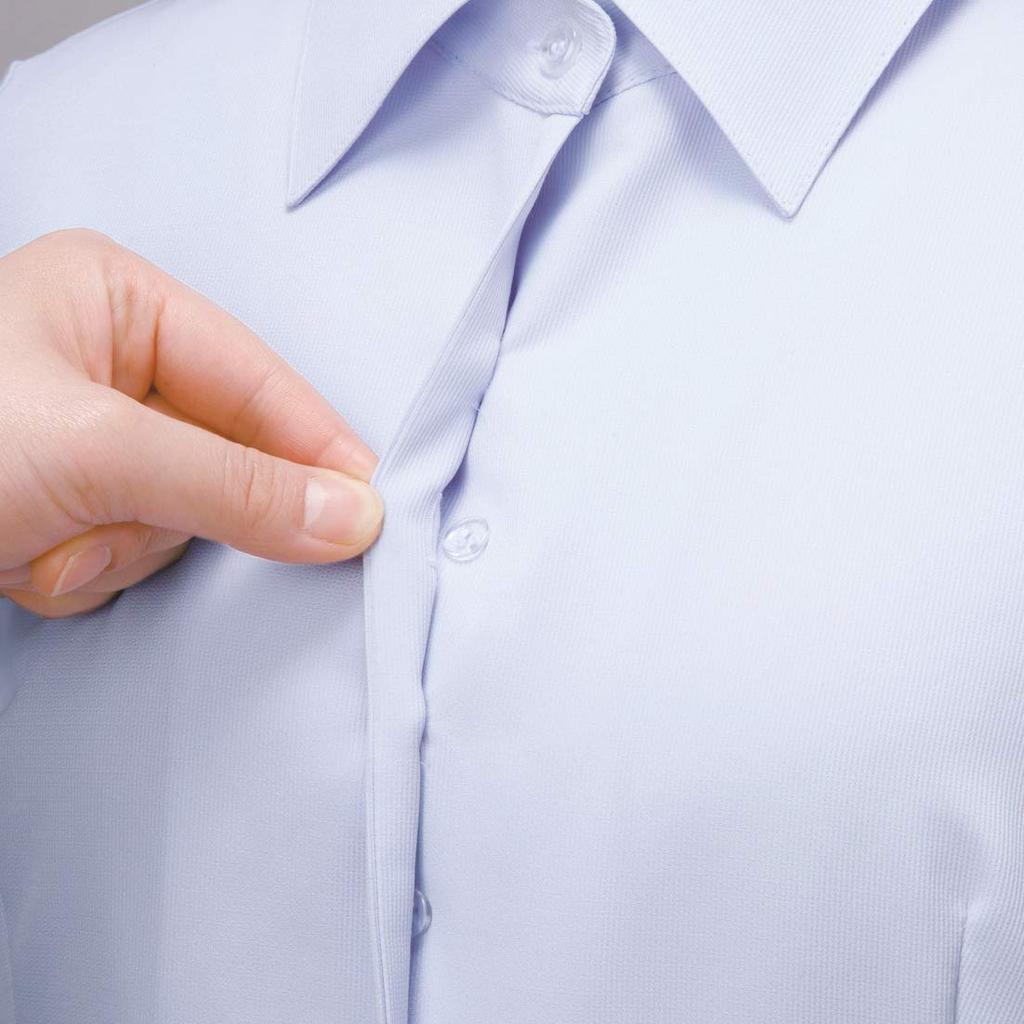 Carsey Enjoy EWB432 AIR CON Long Sleeve Shirt Size 9 PIQUÉ Blouse, White,