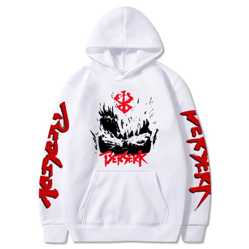 Berserk Anime Hoodie Unisex Dark Theme Printed Long Sleeve Sweatshirt Casual Streetwear