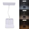 Desk Lamp 3 Color Temperature Rechargeable Bedside Table Lamp with Pen Holder Phone Stand for Home Bedroom