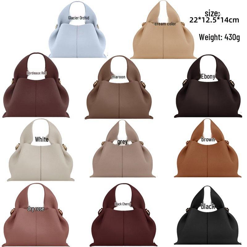 Sac Bandoulière en Cuir Véritable pour Femme Boling'en Cloud Dumpling