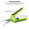 6.5 Inch Gardening Scissors - Spring Loaded Pruners with Stainless Steel Blades for Plants, Fruits, Vegetables  Duty Craft Tool