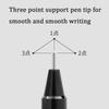 KACO 3pcs Ballpoint Pen Set, 0.5mm Black Non-Replaceable Refill Gel Pens Quick Drying Smooth Large-Capacity Office Study Gadgets