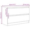 TV Cabinet in Sonoma Oak Finish 80 x 35 x 54 cm Engineered Wood