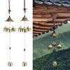 3 Bells Wind Chime Accessories Alloy+Plastic 44cm Bagua Feng Shui Garden Hanging Home Lucky Outdoor Replacement Spare Parts