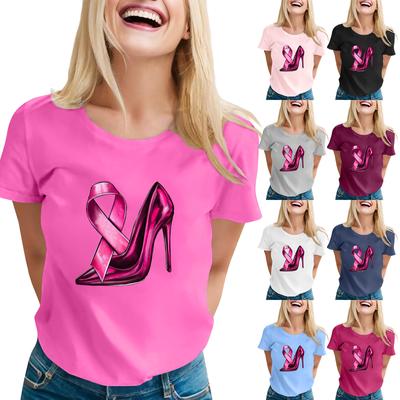 Women's Fashion Casual Round Neck Short Sleeve Tops Pleated Printed Short Sleeve Tops