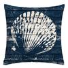 Home Decor Seashells & Starfish Nautical Style Pillow Covers Pattern Cushion Cover Suitable for Sofa Bedroom Car Pillow Cover