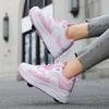 29-40 Children's Four-wheel Sports Shoes Detachable Flat Shoes Children's Skating Roller Skates Shoes for Kids
