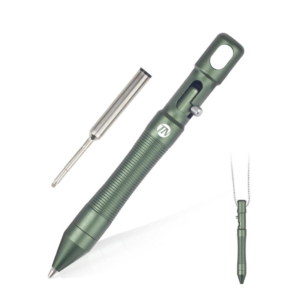 ThruNite Mini Ballpoint Pen Keychain EDC Pocket Ballpoint Pen Smooth Writing Great Gift for Office Work Construction Dark Green -