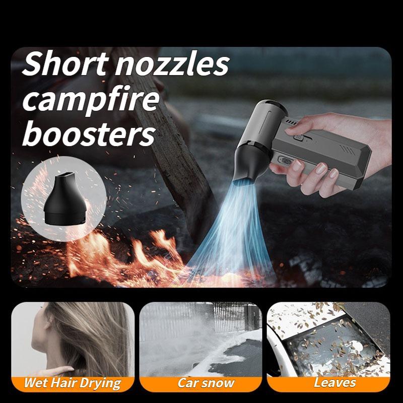 Mini Handheld Turbo Fan - High-Speed Rechargeable Fan, Portable Air Blower, Car Vacuum, and Inflator for Outdoor Adventures