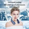 Portable Neck Fan, Upgraded 100 Speeds Personal Bladeless Fan Wearable with Neck Brace, 4000mAh Rechargeable Battery Operated,