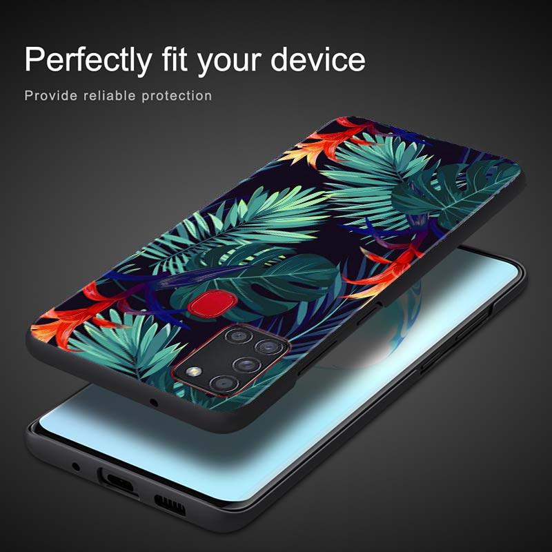 Shell für Samsung Galaxy S21 S20 S10 S9 S8 Plus Ultra 5g S10lite S10e S7edge S20 S21 Fe Abdeckung fall Vintage Bananen Blatt Blume