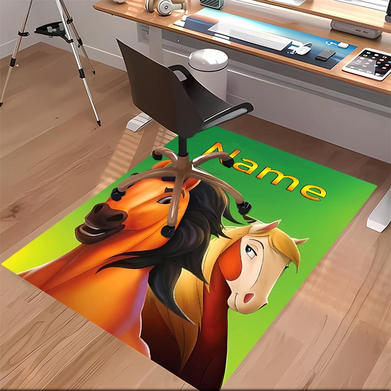 Custom personalization Spirit Riding Free Print Area Rug - Soft, Washable Non-Slip Indoor Mat,Living Room,Home&Office Decorative Rug