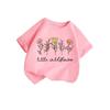 Children's T-shirt girls short-sleeved new style girls summer round neck loose casual top butterfly print cross-border