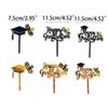 5-Pack Acrylic Cake Toppers for Graduation Parties Black,Gold for High School/College/University Graduation Party