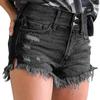 Cut Off Denim Shorts For Women Frayed Distressed Jean Short Ripped Hot Shorts