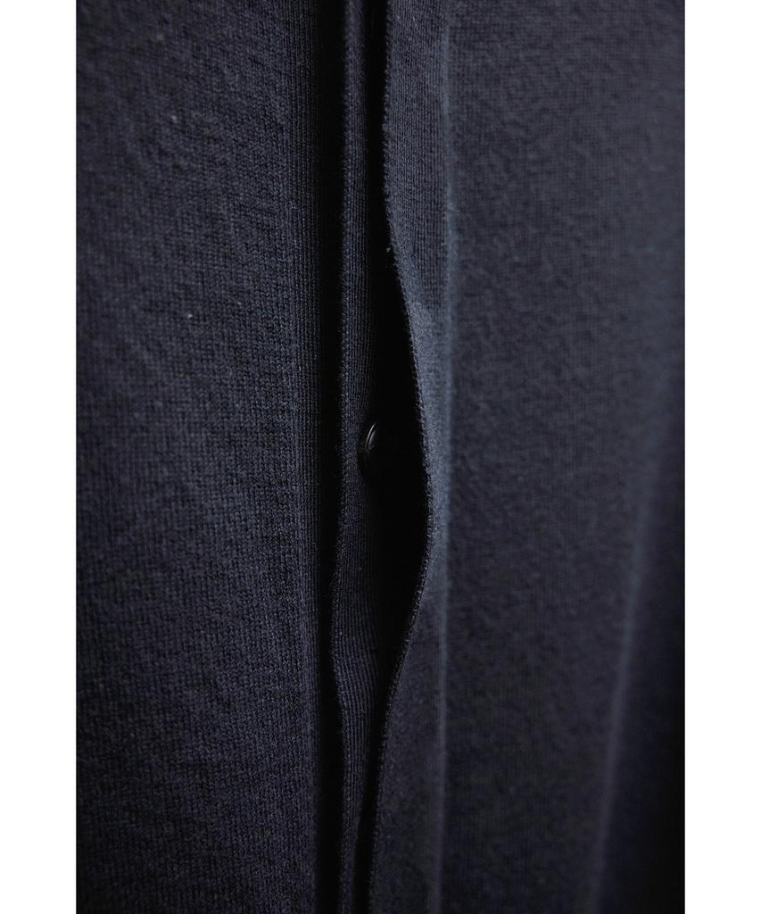 YOUTH Hidden Button Round Neck Cardigan - Black
