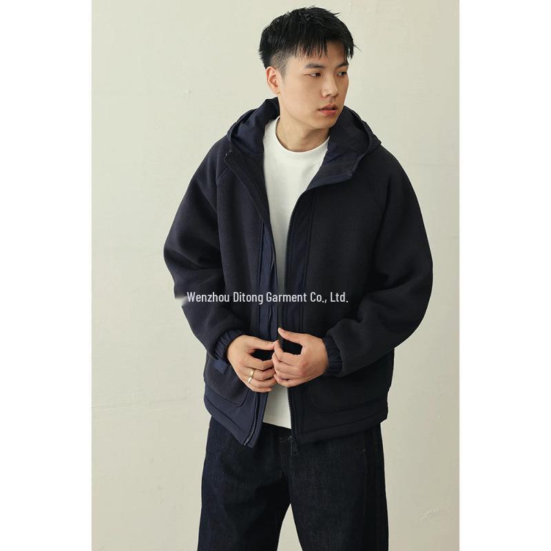 

Men s Casual Winter Patchwork Fleece Hooded Jacket - Comfortable, Versatile, and Fashionable. 3XL