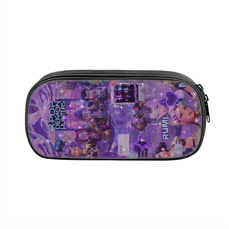 Huntrix Kpop printed peripheral pencil bag Hunter Witch Girls Group primary and secondary school students pencil case