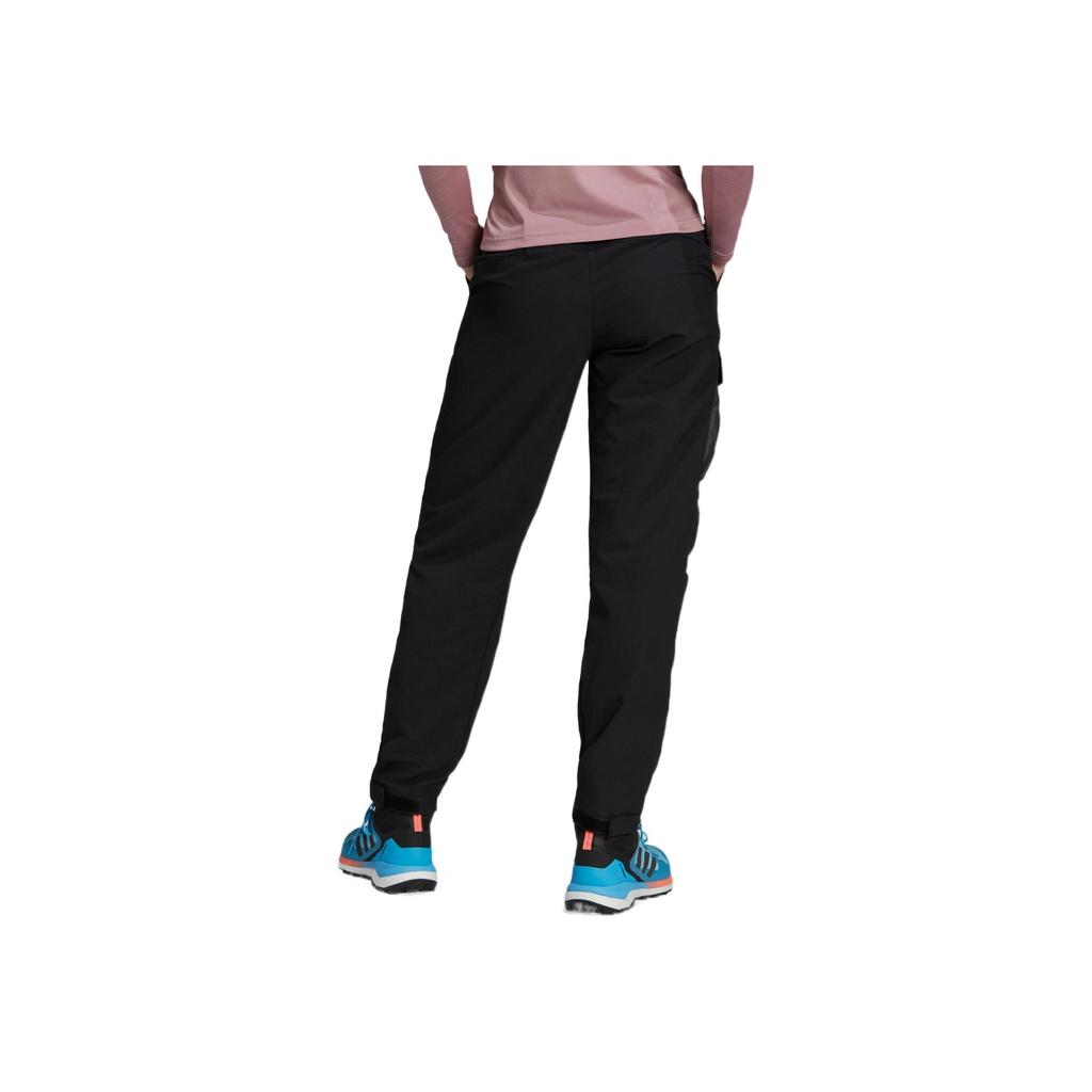 Adidas Solid Color Brand Logo Print Velcro Closure Loose Fit Sports Pants Women Bottoms Black H55920