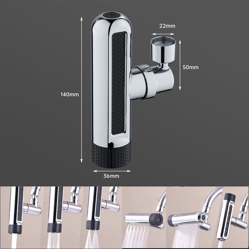New Kitchen Waterfall Three-mode Universal Swivel Extension Faucet Splash-proof Nozzle Sink Multi-function