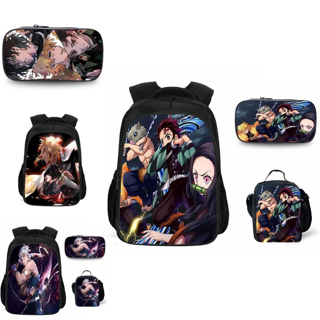 Large Capacity Demon Slayer Kimetsu No Yaiba Backpack With Durable Material And Stylish Design