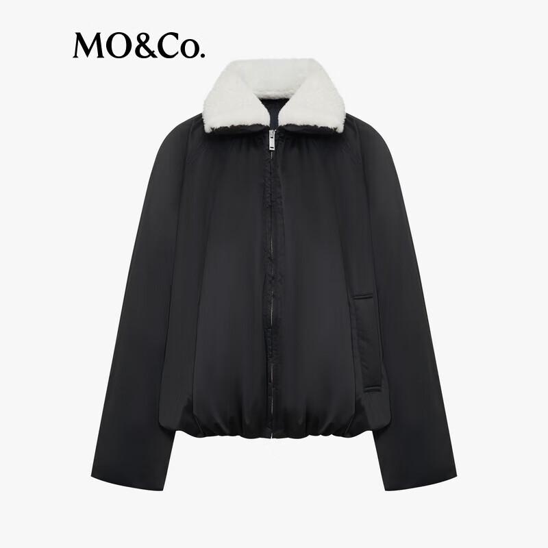 MO&Co. 2024 Winter Detachable Fur Collar Loose Down Jacket