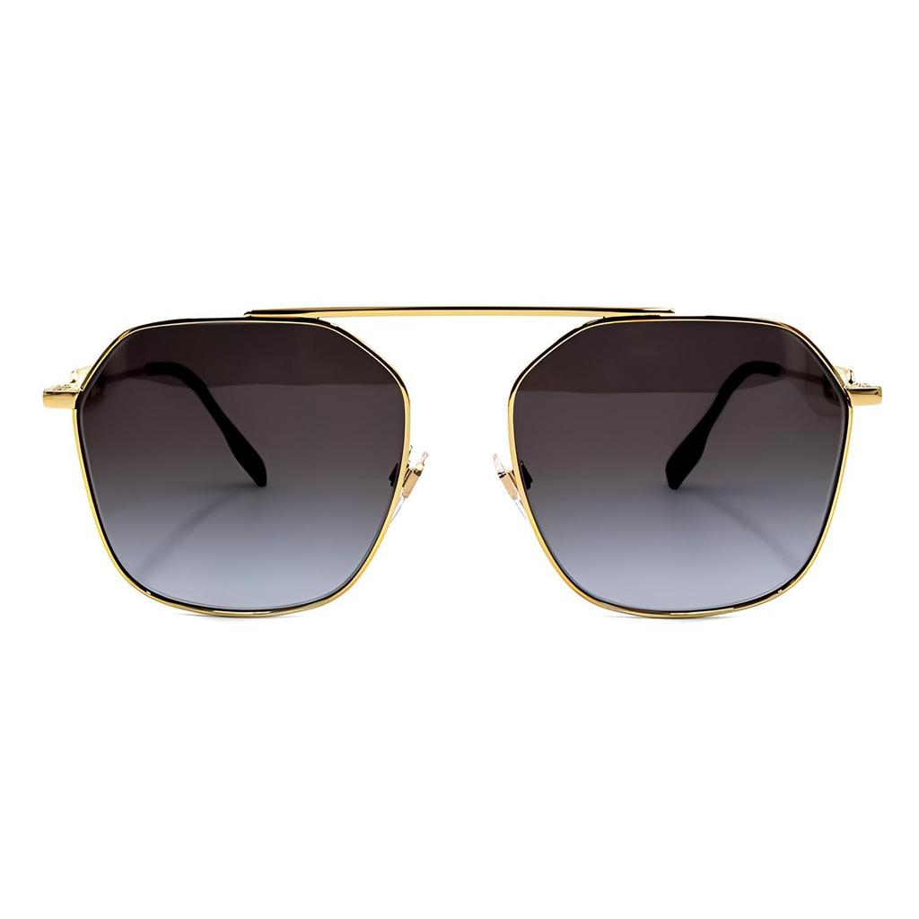 Burberry Segundo. Serie de Patrones de Logo Exclusivo Monograma Gafas de Sol de Moda Gafas de Sol para Mujer Gradiente Dorado-Gris B3124-1109/8G