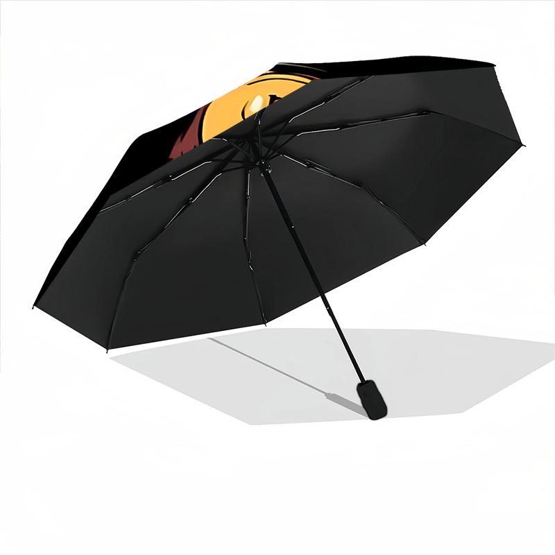 1pc Black Cat EyesAutomatic Folding Umbrella, Portable Collapsible Design, Casual Outdoor Accessory, for All Seasons 062