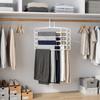 5 Pcs Foldable Multi-Layer Pants Organizer Rack, Space Saver. 32x29cm, PP, Sturdy, for Closet