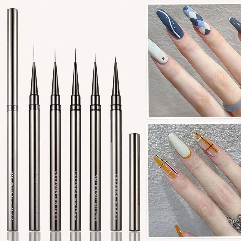 3PCS Nail Art Liner Brushes Hand Painted Brush Acrylic UV Gel Colours Paints Builder Drawing Pen DIY Manicure Design Accessories