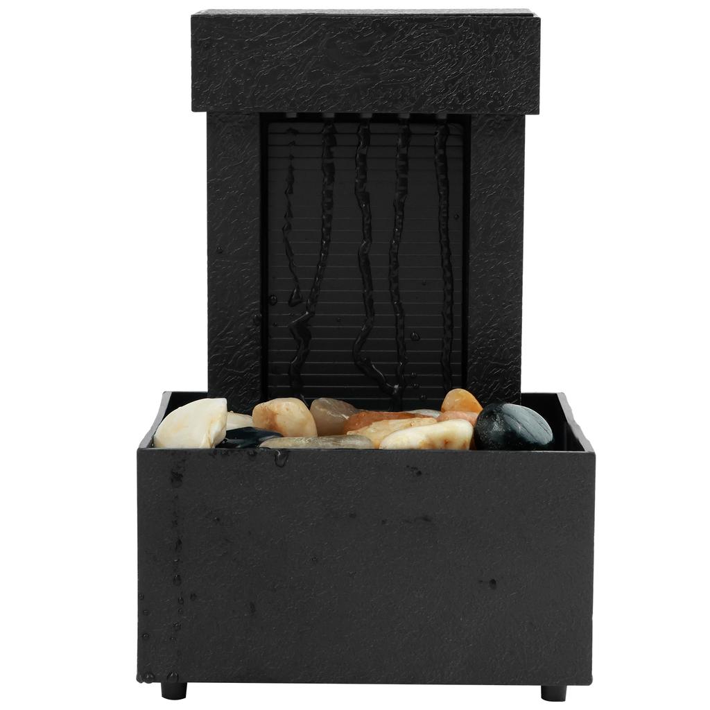 Tabletop Fountain with Light Mini Indoor Water Fountain Feature Zen Meditation Fountain Ornament for Table Office Home Decoratio