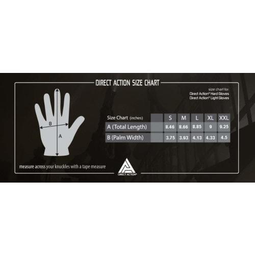DIRECT ACTION Hard Gloves, Synthetic Leather, Touchscreen Compatible, Black, Size Small