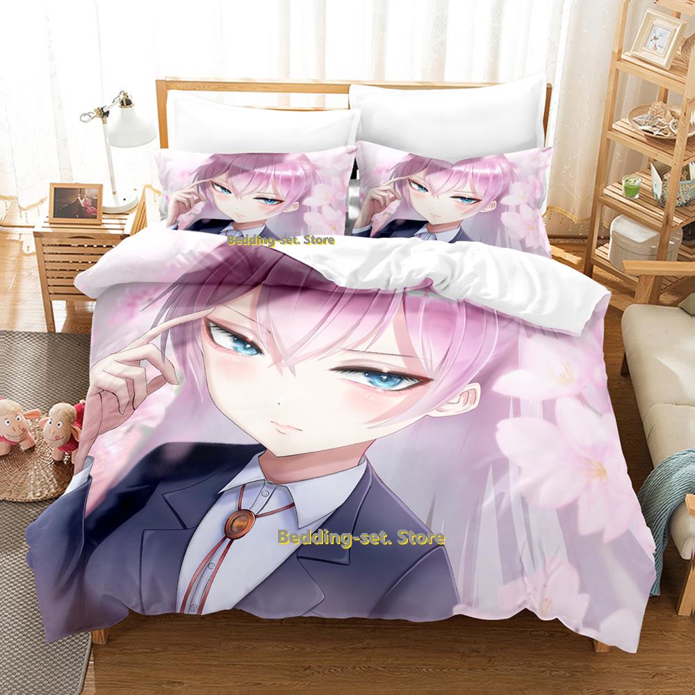 New Shikimori's Not Just A Cutie Bedding Set Cartoon Anime three-piece Set Adult Kid Bedroom Duvetcover Sets Camas Dormitorio