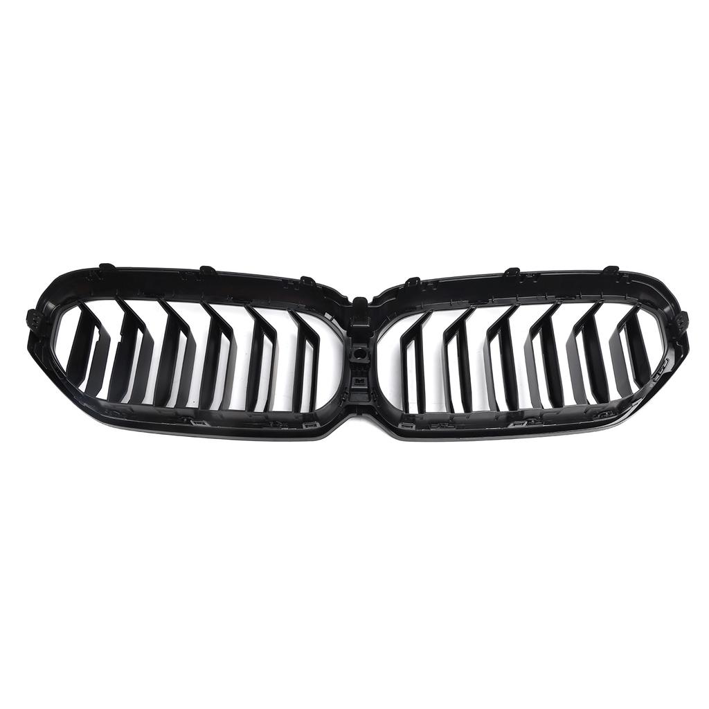 Matte Black Dual Slats Front Kidney Grille For BMW G30 G31 LCI 2021-2024