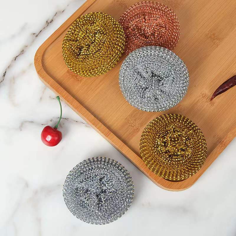 Stainless Steel Pet Cleaning Ball 8G Iron Wire Washing Pot Rust Brush Steel Wire Ball 10G Brush Pot Brush Bowl Steel Wire Cotton Brush