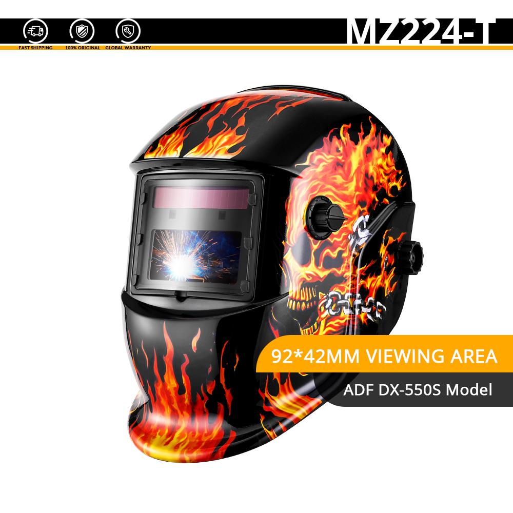 

DEKO Skull Solar Auto Darkening Adjustable Range 4/9-13 MIG MMA Electric Welding Mask Helmet Welding Lens for Welding Machine MZ224-T