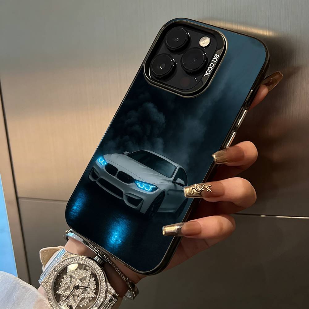 Car-B-W-5 Series-M5 Phone Case For IPhone17  16 11 12 13 14 15 16 Pro Max Plus Cover Colored Silver Funda Bumber